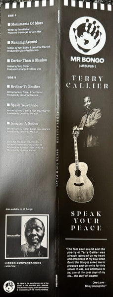 Terry Callier ~ Speak Your Peace (Vinyl) - Djungel & Jazz