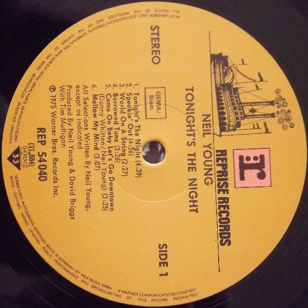 Neil Young ~ Tonight's The Night (Vinyl) - Djungel & Jazz