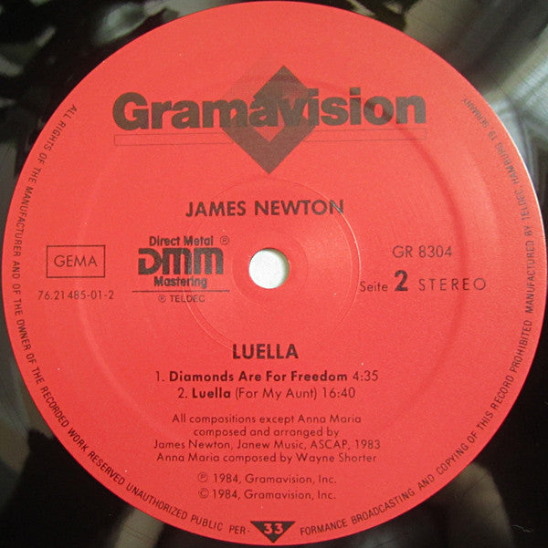 James Newton (2) : Luella (LP, Album)