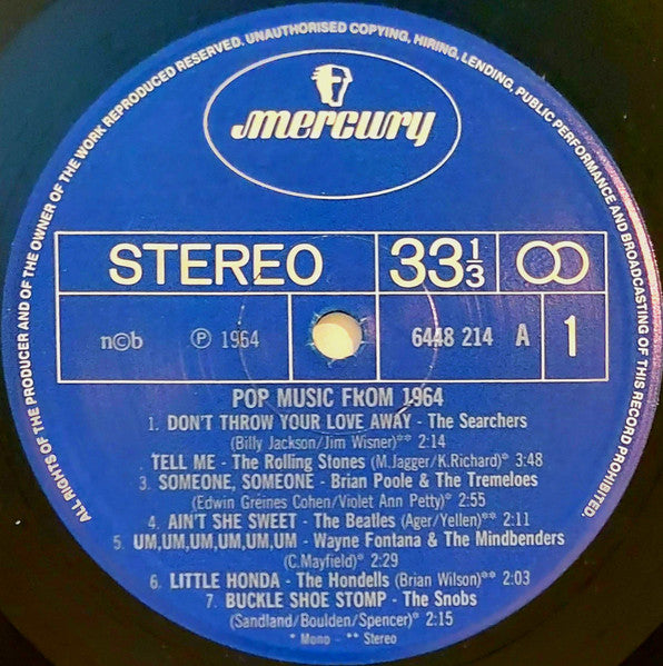 Various ~ Pop Music From 1964 (Vinyl) - Djungel & Jazz