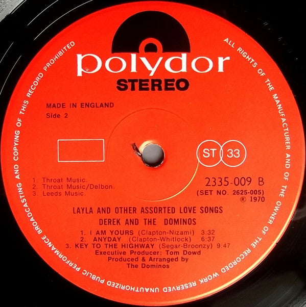 Derek & The Dominos ~ Layla And Other Assorted Love Songs (Vinyl) - Djungel & Jazz