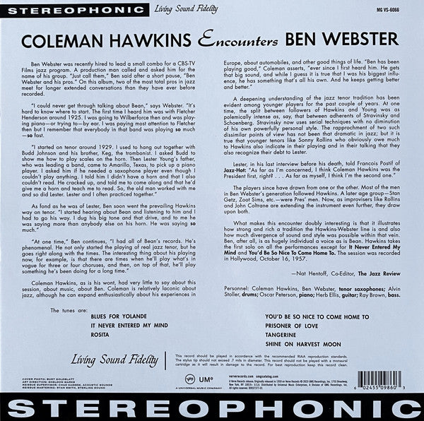 Coleman Hawkins Encounters Ben Webster ~ Coleman Hawkins Encounters Ben Webster (Vinyl) - Djungel & Jazz