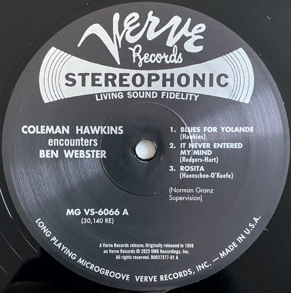 Coleman Hawkins Encounters Ben Webster ~ Coleman Hawkins Encounters Ben Webster (Vinyl) - Djungel & Jazz