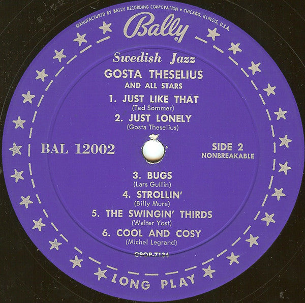 Gösta Theselius And All Stars ~ Swedish Jazz (Vinyl) - Djungel & Jazz