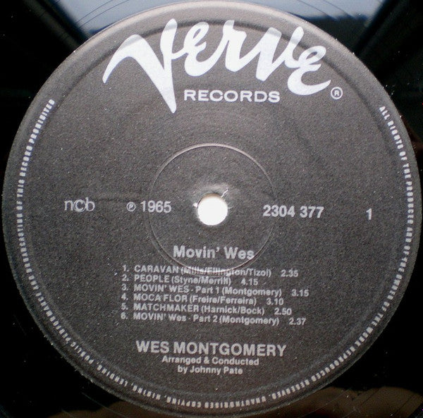 Wes Montgomery ~ Movin' Wes (Vinyl) - Djungel & Jazz