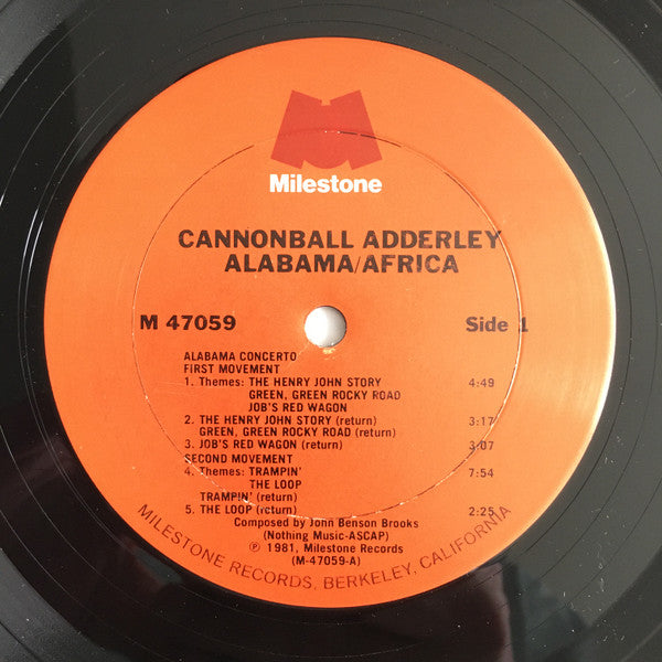 Cannonball Adderley ~ Alabama Africa (Vinyl) - Djungel & Jazz