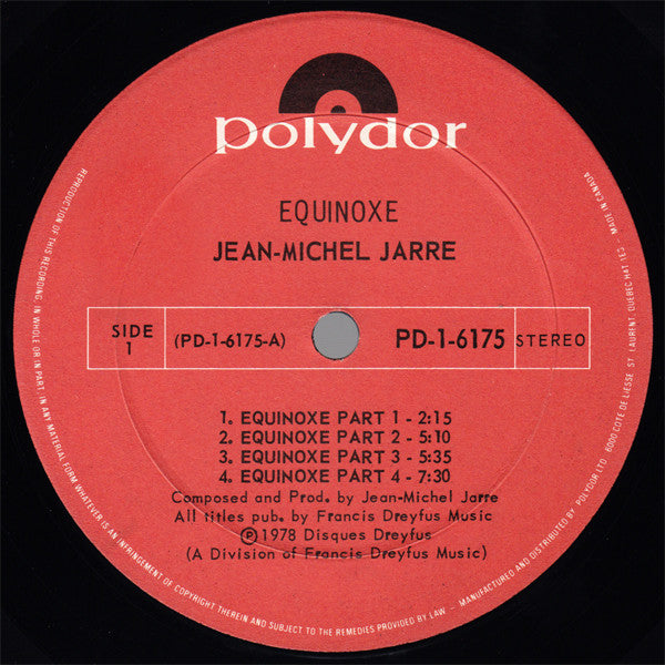 Jean Michel Jarre ~ Equinoxe (Vinyl) - Djungel & Jazz