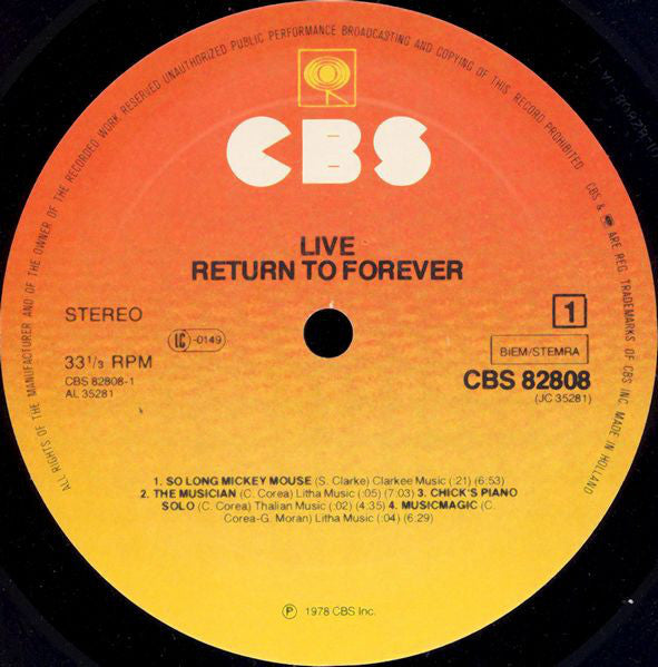 Return To Forever ~ Live (Vinyl) - Djungel & Jazz