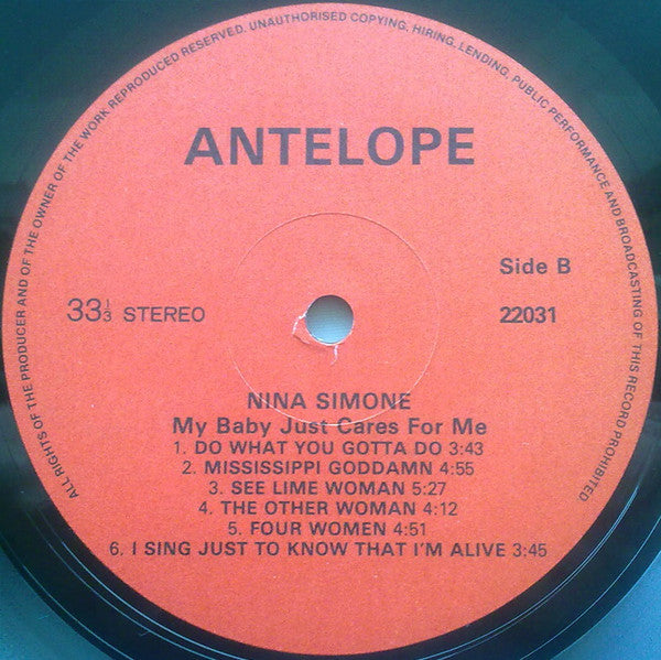 Nina Simone ~ My Baby Just Cares For Me (Vinyl) - Djungel & Jazz