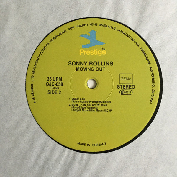 Sonny Rollins ~ Moving Out (Vinyl) - Djungel & Jazz