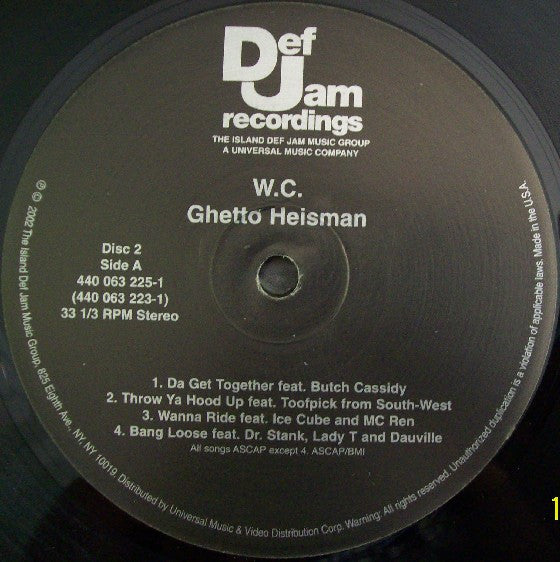 WC ~ Ghetto Heisman (Vinyl) - Djungel & Jazz