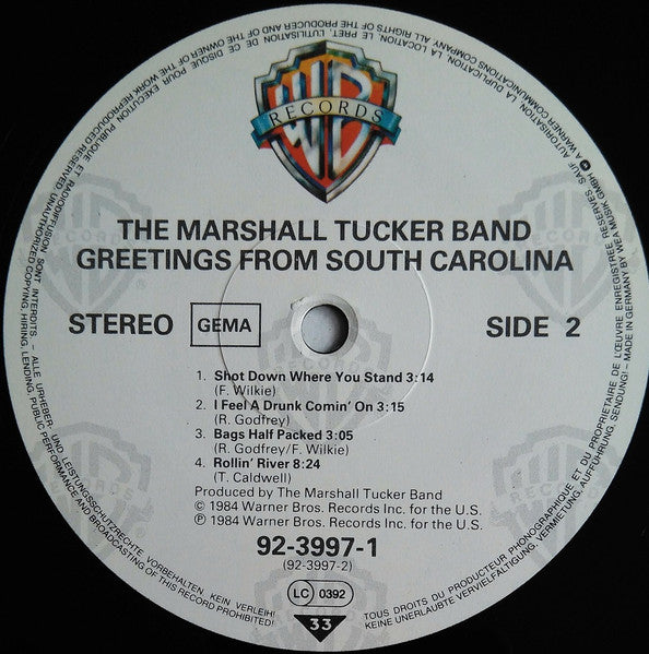 The Marshall Tucker Band ~ Greetings From South Carolina (Vinyl) - Djungel & Jazz