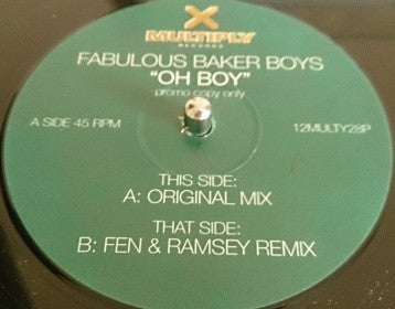 The Fabulous Baker Boys : Oh Boy (12", Promo)