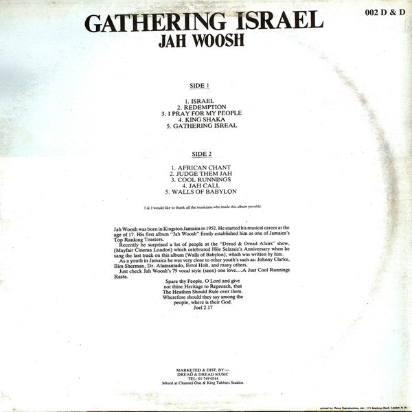 Jah Woosh : Gathering Israel (LP, Album, Ltd, Red)
