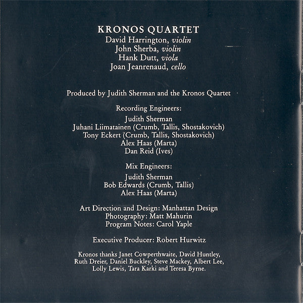 Kronos Quartet ~ Black Angels (Vinyl) - Djungel & Jazz