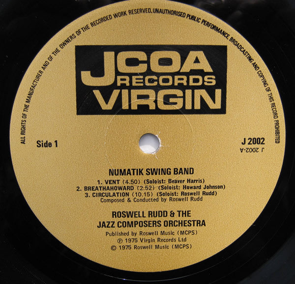 Roswell Rudd And The Jazz Composer's Orchestra ~ Numatik Swing Band (Vinyl) - Djungel & Jazz