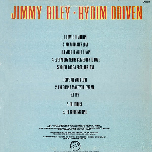 Jimmy Riley : Rydim Driven (LP, Album)