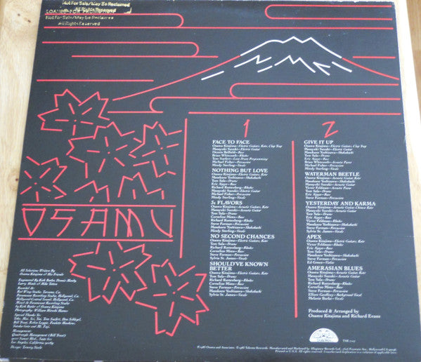 Osamu Kitajima ~ Face To Face (Vinyl) - Djungel & Jazz