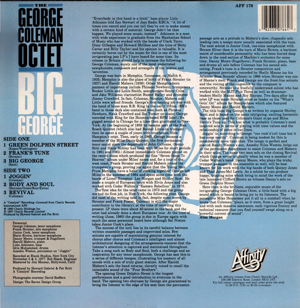 The George Coleman Octet ~ Big George (Vinyl) - Djungel & Jazz