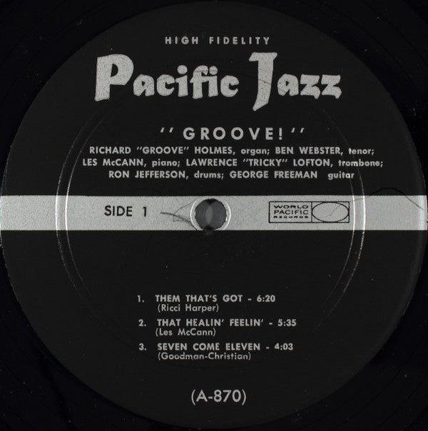 Richard "Groove" Holmes ~ "Groove" (Vinyl) - Djungel & Jazz