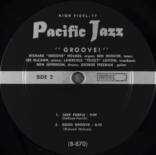 Richard "Groove" Holmes ~ "Groove" (Vinyl) - Djungel & Jazz