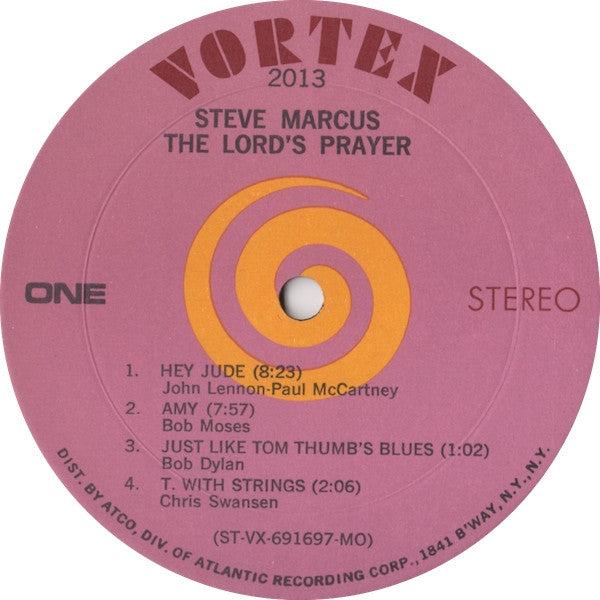 Steve Marcus ~ The Lord's Prayer (Vinyl) - Djungel & Jazz