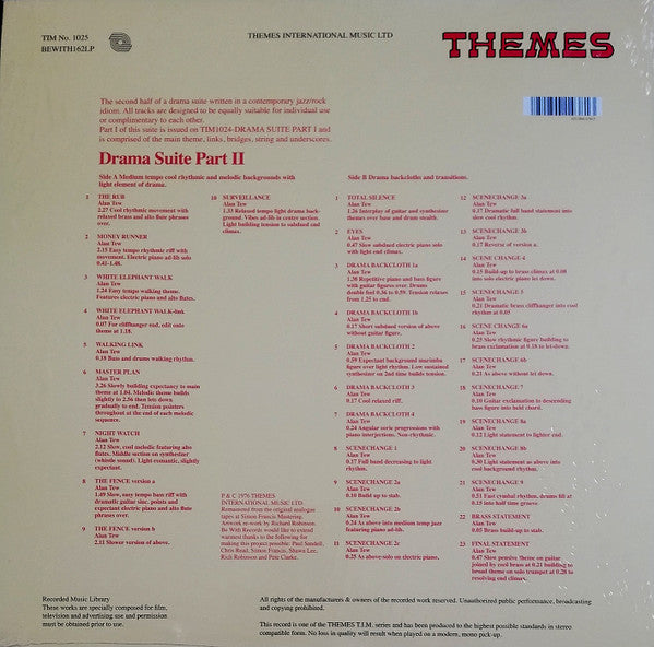 Alan Tew ~ Drama Suite Part II (Vinyl) - Djungel & Jazz
