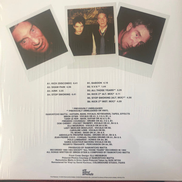 Brion Gysin ~ Junk (Vinyl) - Djungel & Jazz