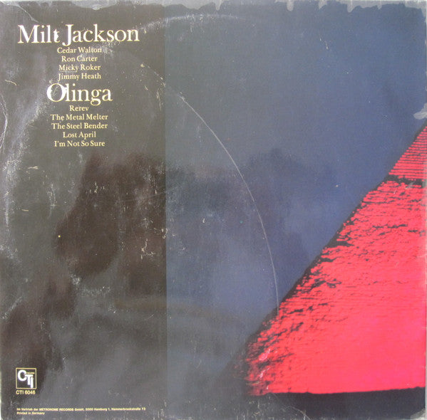 Milt Jackson : Olinga (LP, Album, Gat)
