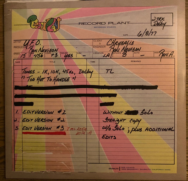 UFO ~ Lights Out (Vinyl) - Djungel & Jazz