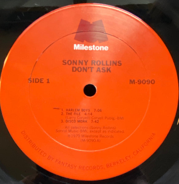 Sonny Rollins : Don't Ask (LP, Album, San)