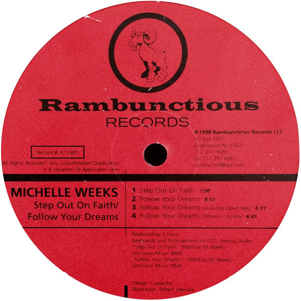 Michelle Weeks : Step Out On Faith / Follow Your Dreams (12")