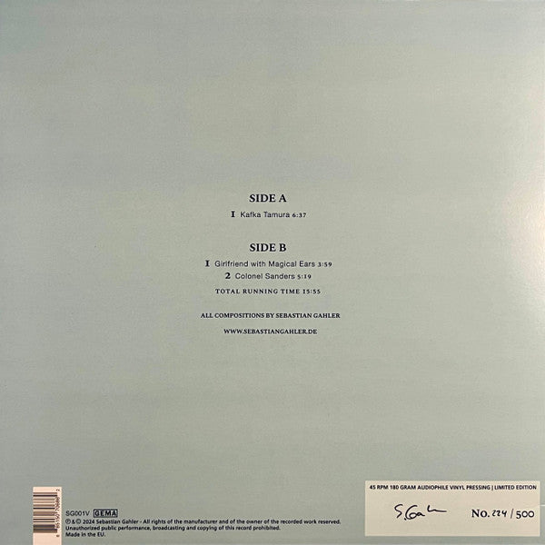 Sebastian Gahler ~ Two Moons Analog Session (Vinyl) - Djungel & Jazz