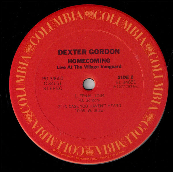 Dexter Gordon : Homecoming - Live At The Village Vanguard (2xLP, Album)