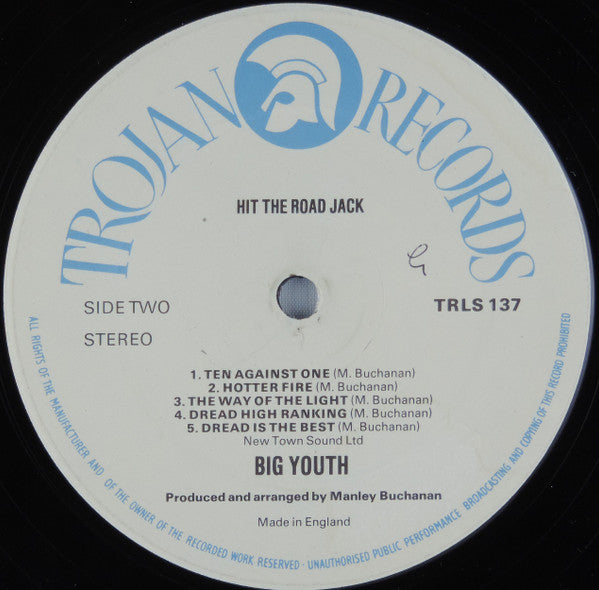 Big Youth ~ Hit The Road Jack (Vinyl) - Djungel & Jazz
