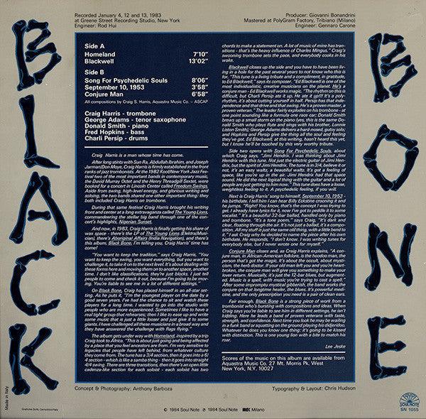 Craig Harris ~ Black Bone (Vinyl) - Djungel & Jazz