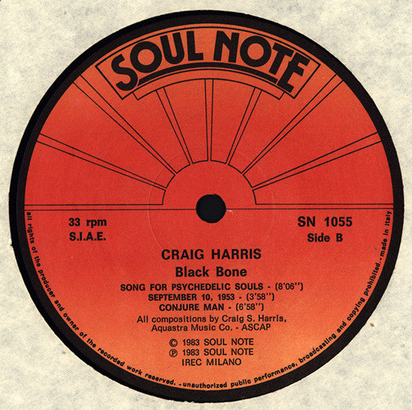Craig Harris ~ Black Bone (Vinyl) - Djungel & Jazz