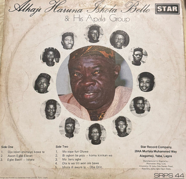 Haruna Ishola And His Apala Group ~ Alhaji Haruna Ishola Bello & His Apala Group (Vinyl) - Djungel & Jazz