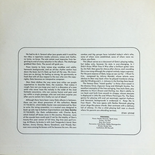 Stan Getz ~ Voices (Vinyl) - Djungel & Jazz