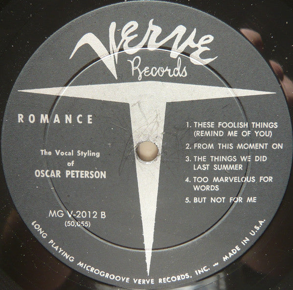 Oscar Peterson ~ Romance - The Vocal Styling Of Oscar Peterson (Vinyl) - Djungel & Jazz