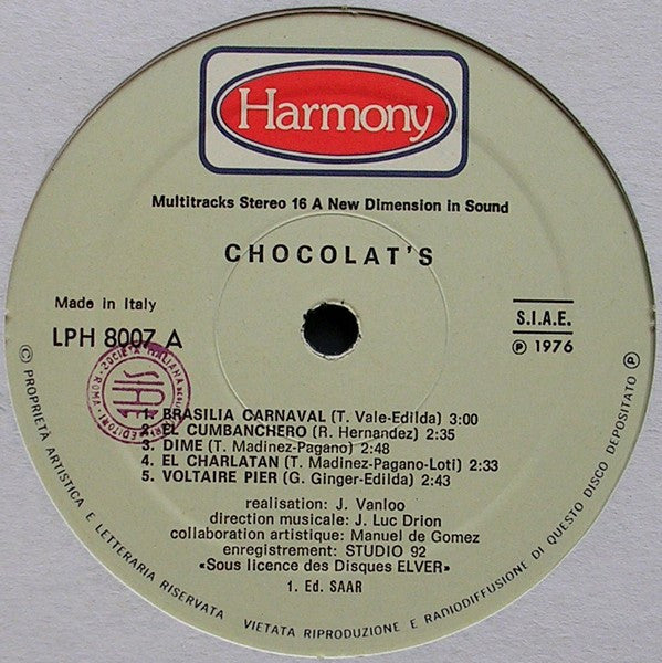 Chocolat's ~ Brasilia Carnaval (Vinyl) - Djungel & Jazz