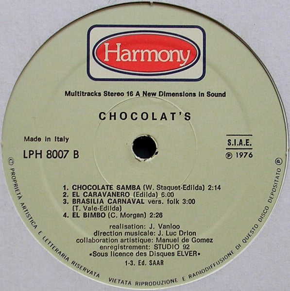 Chocolat's ~ Brasilia Carnaval (Vinyl) - Djungel & Jazz
