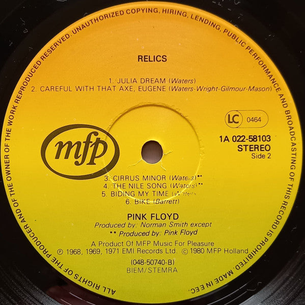 Pink Floyd ~ Relics (Vinyl) - Djungel & Jazz