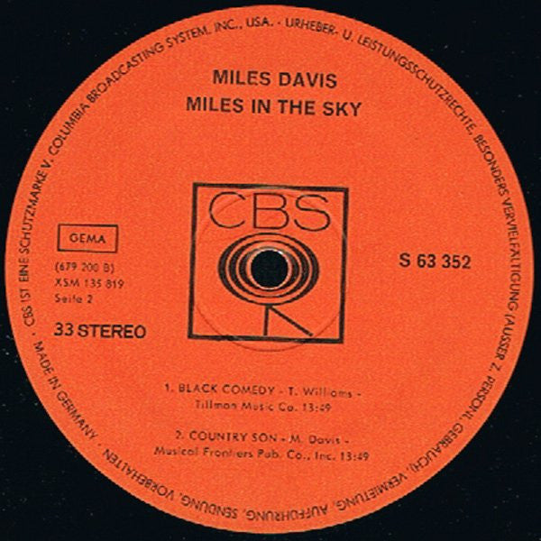 Miles Davis : Miles In The Sky (LP, Album)
