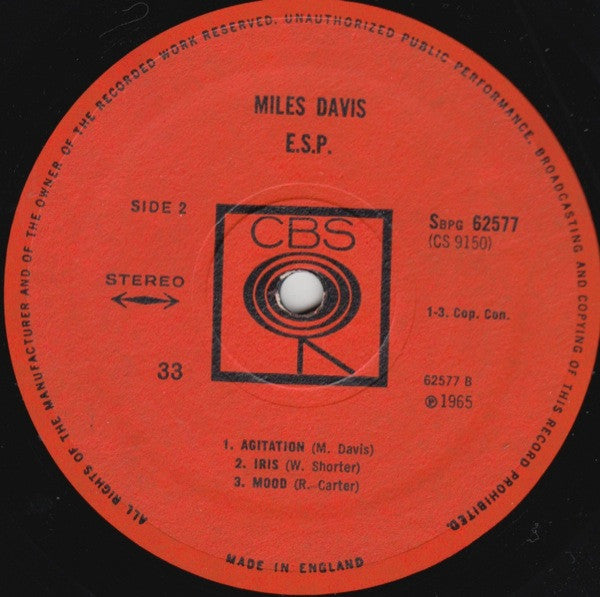 Miles Davis ~ E.S.P. (Vinyl) - Djungel & Jazz