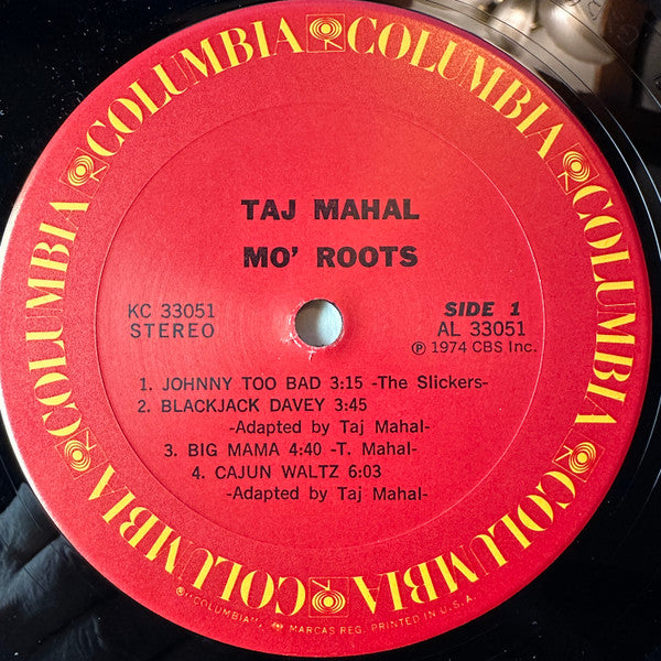Taj Mahal : Mo' Roots (LP, Album, RP, Car)