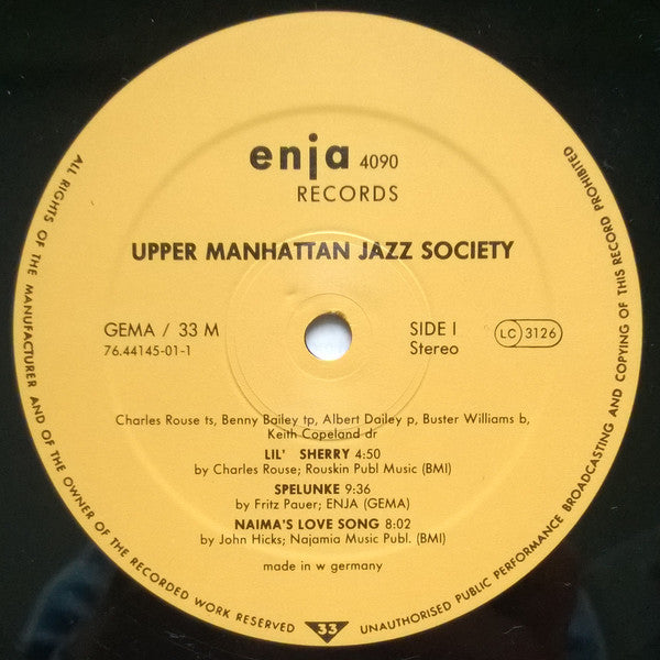 Charlie Rouse, Benny Bailey, Al Dailey ~ The Upper Manhattan Jazz Society (Vinyl) - Djungel & Jazz