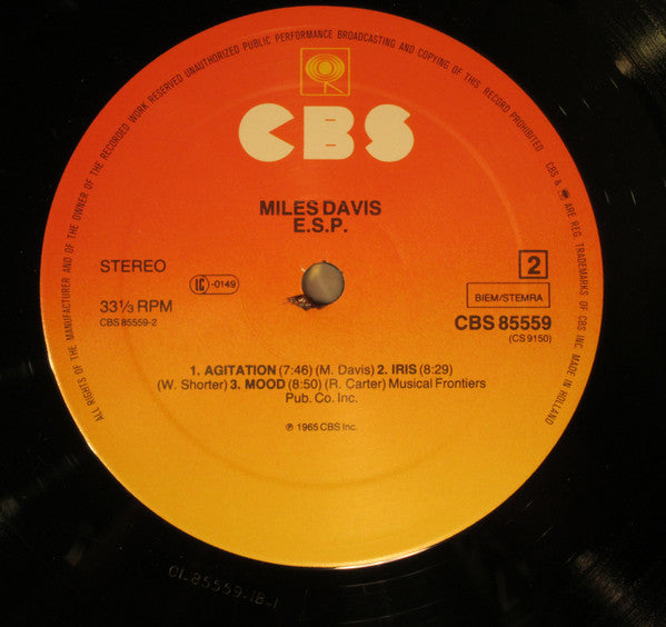 Miles Davis : E.S.P. (LP, Album, RE)