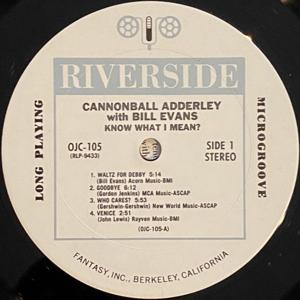 Cannonball Adderley With Bill Evans : Know What I Mean? (LP, Album, RE, Pit)