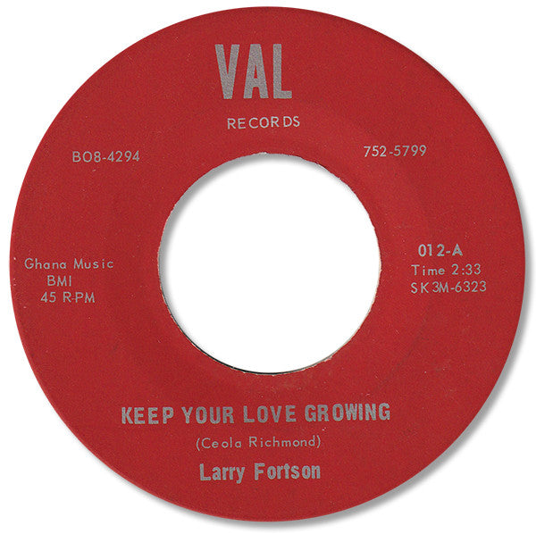 Larry Fortson ~ Keep Your Love Growing / Later (Vinyl) - Djungel & Jazz